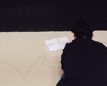 Drawing process for Mapping Myself.